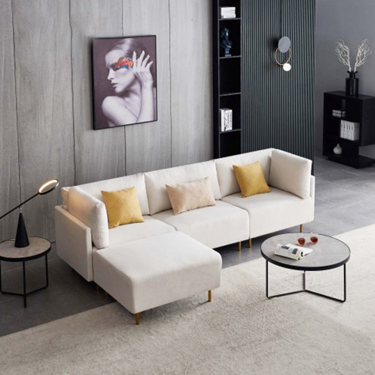 Fashion corner house sofa l shaped fabric corner sofa recliner sectionals living room sofas