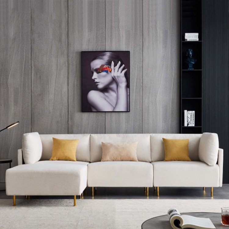 Fashion corner house sofa l shaped fabric corner sofa recliner sectionals living room sofas