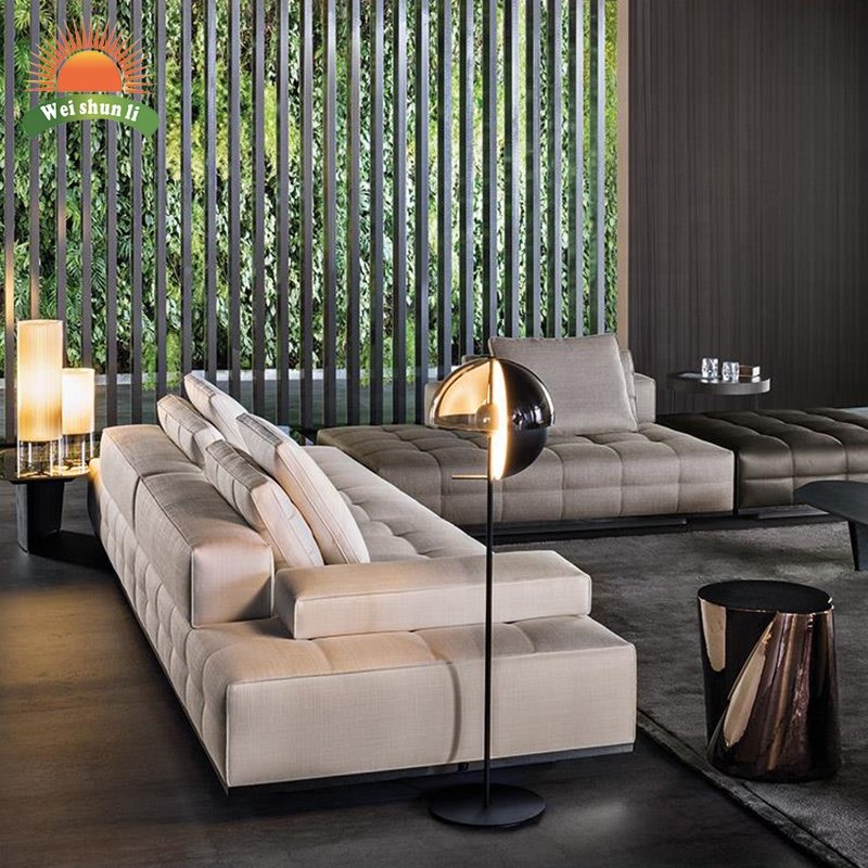 Italy Design Luxury Style Living Room Furniture High-end Sectional Eco-leather Sofa Modern Sofa Set