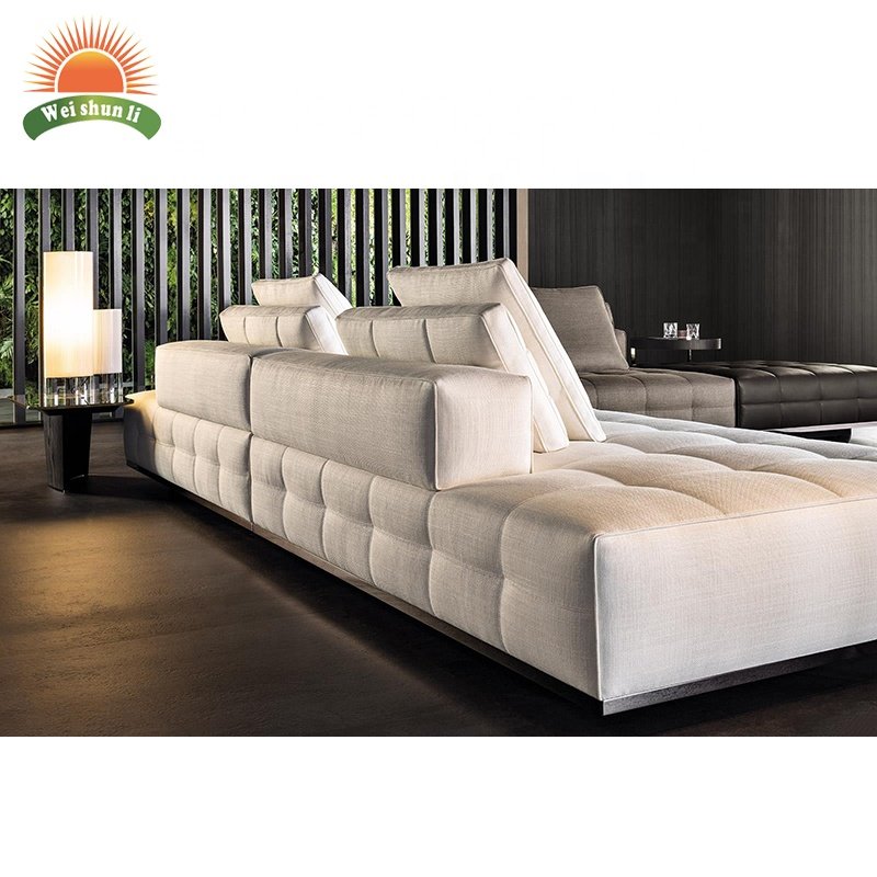 Italy Design Luxury Style Living Room Furniture High-end Sectional Eco-leather Sofa Modern Sofa Set
