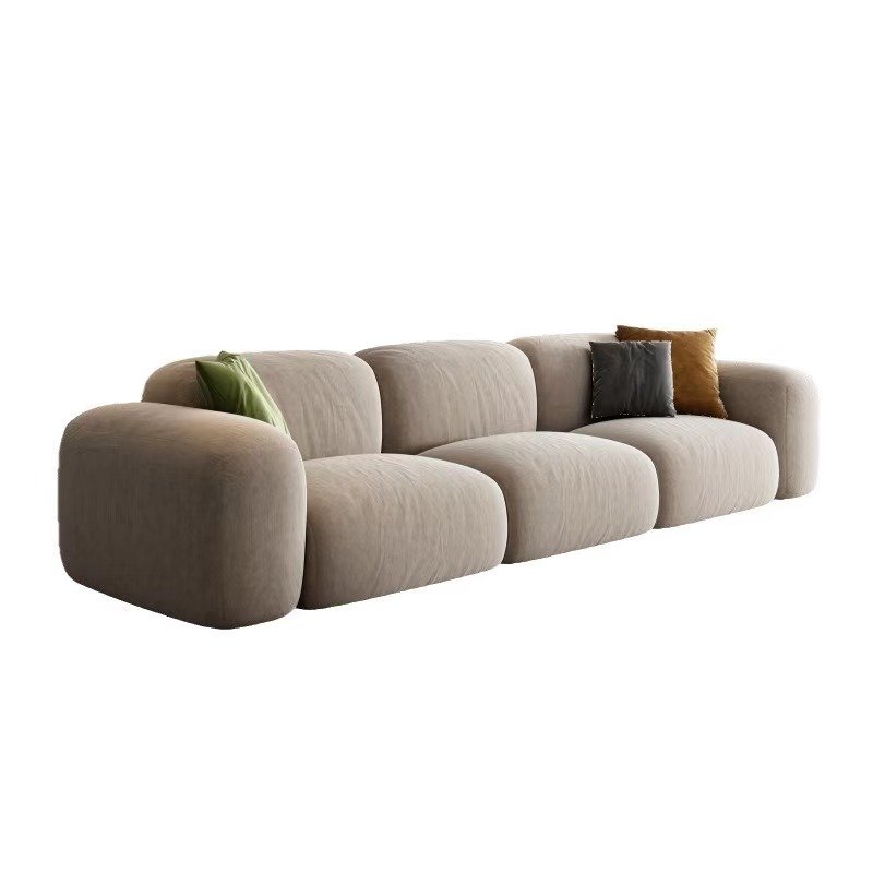 Nordic Luxury L Shape Living Room Sofa Simple Hotel Villa Velvet Modular Sectional Sofa Couch Set