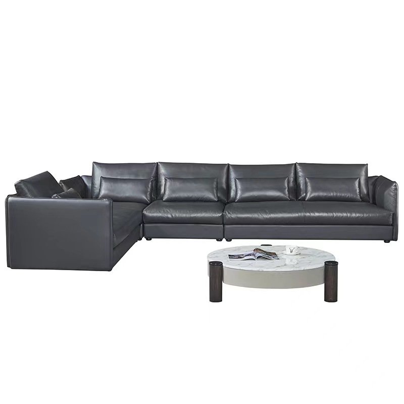 Kabasa OEM ODM Italian style minimalist Simple Modern Couch Living Room Sofa Furniture Set Leather sofa