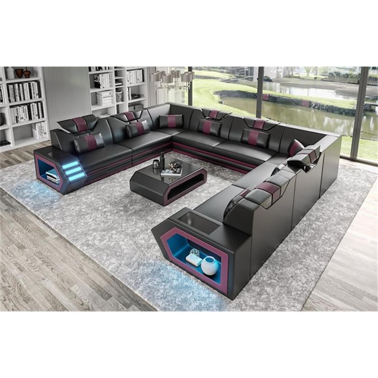 CBMMART 2021 Living Room Furniture LED Big Sofa Set Furniture Couch Living Room Sofas