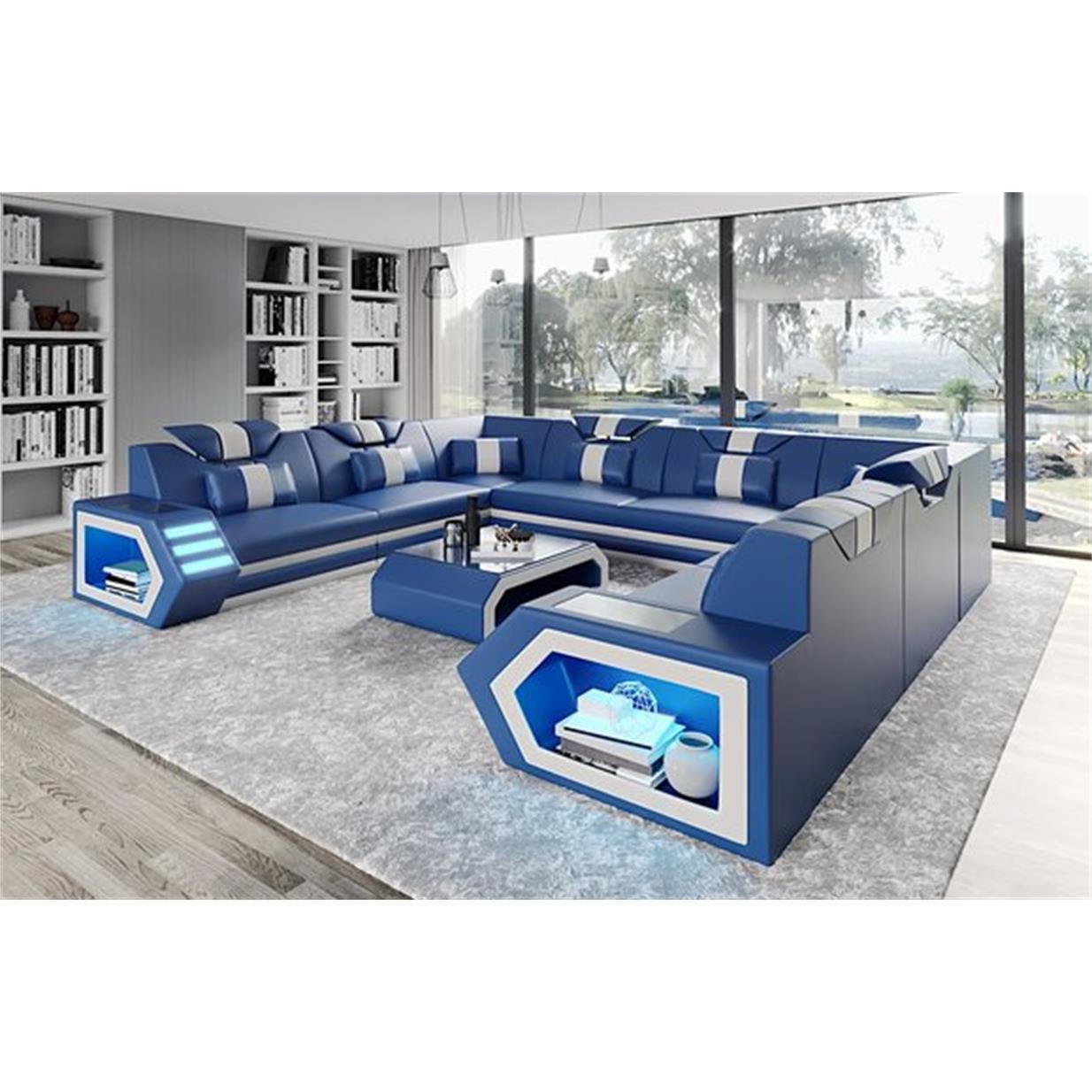 CBMMART 2021 Living Room Furniture LED Big Sofa Set Furniture Couch Living Room Sofas