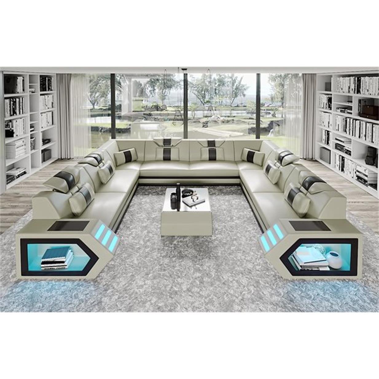 CBMMART 2021 Living Room Furniture LED Big Sofa Set Furniture Couch Living Room Sofas