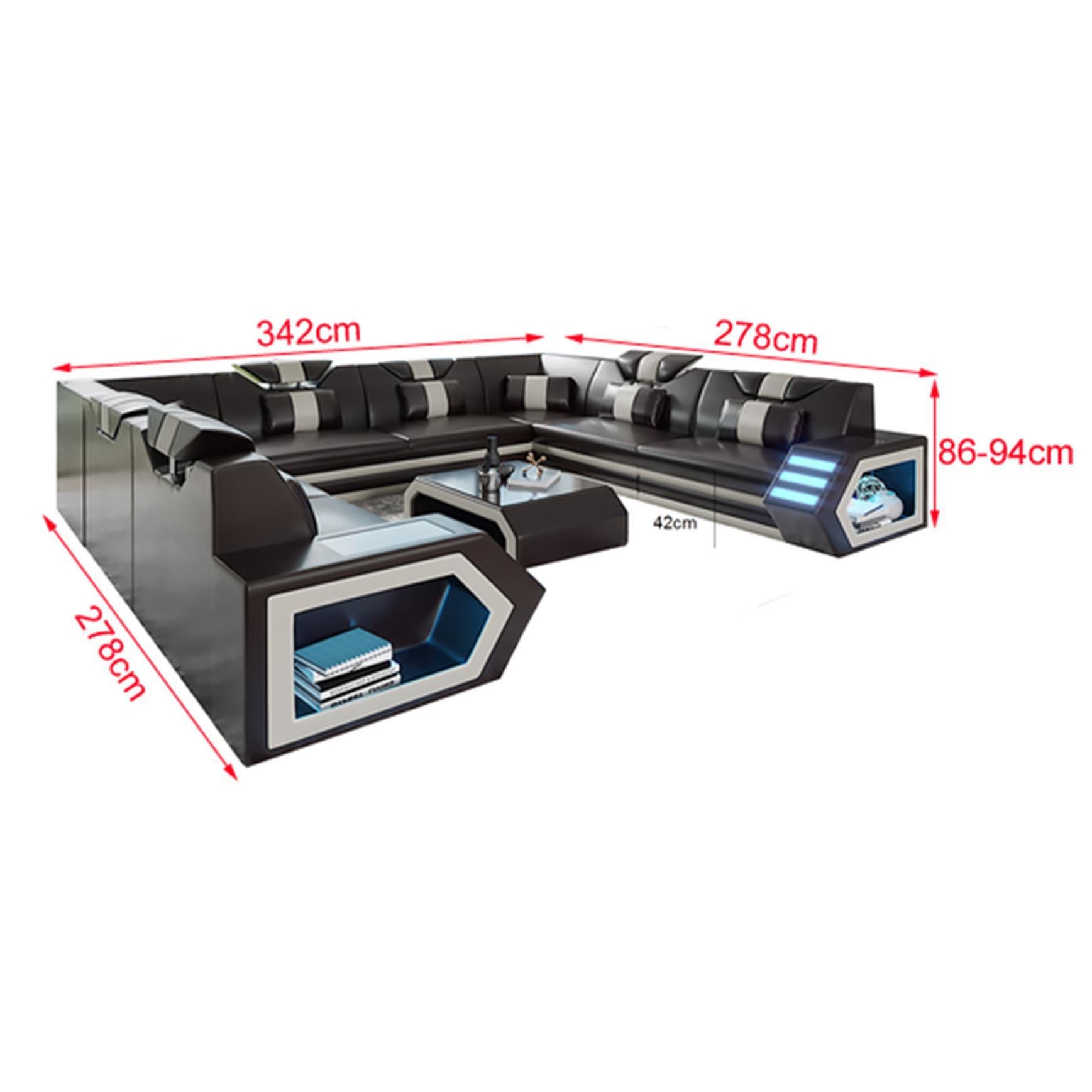 CBMMART 2021 Living Room Furniture LED Big Sofa Set Furniture Couch Living Room Sofas