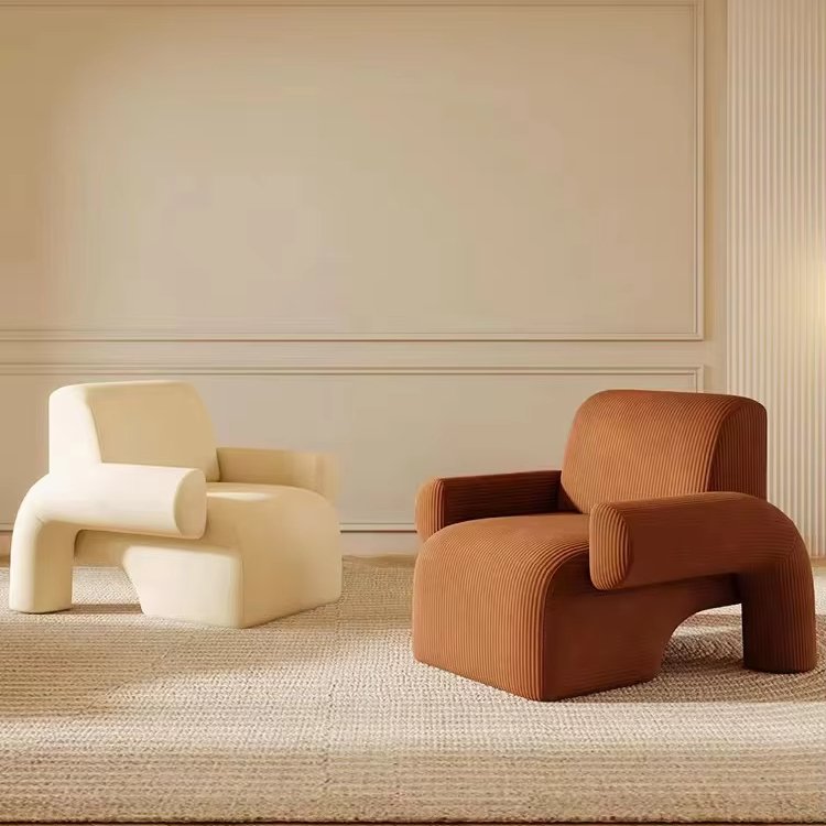Casual Restaurant Velvet Living Room Sofa Chair Cafe Lounge Style for Comfort and Style
