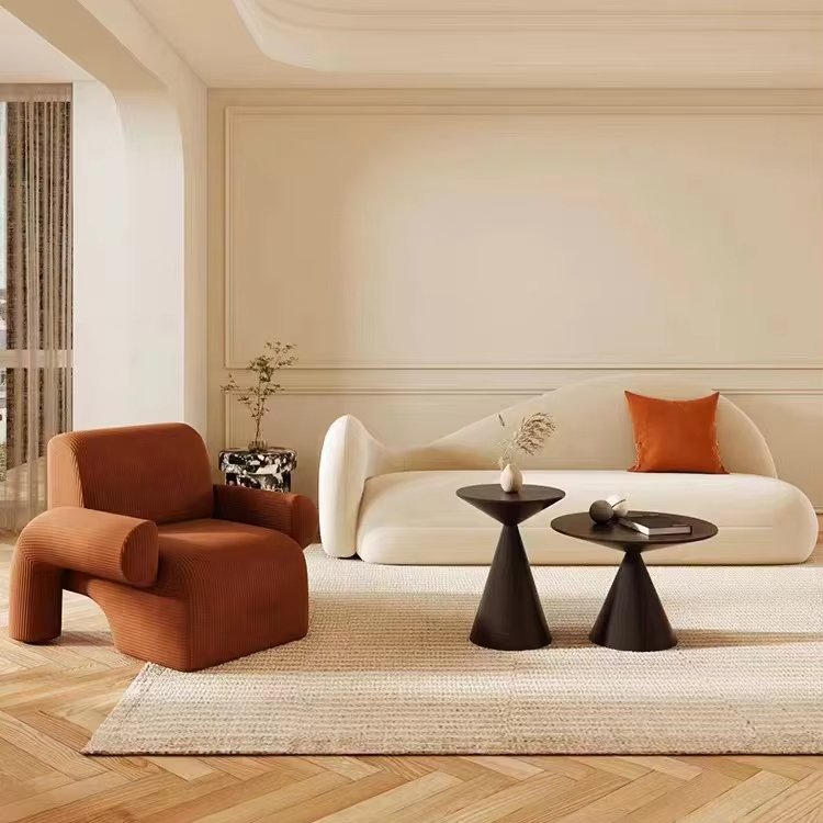 Casual Restaurant Velvet Living Room Sofa Chair Cafe Lounge Style for Comfort and Style