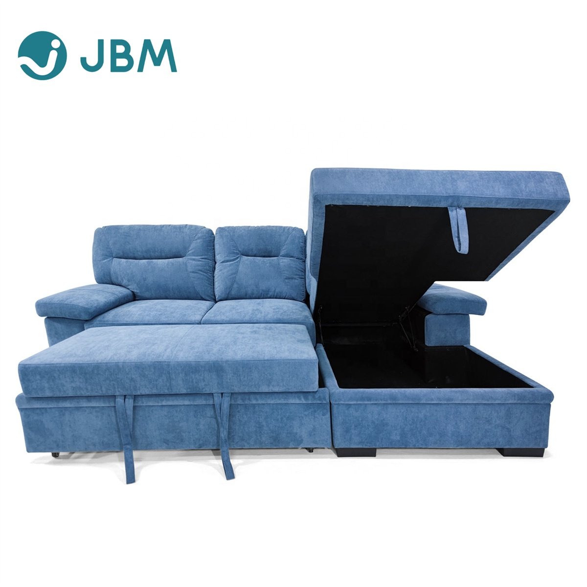 Wholesale OEM L shape living room sofas sleeper Storage sofa cum bed