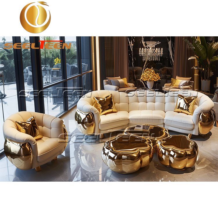 Furniture Sofa De Lujo Italian Designer Collaboration Modern Style Three Seater Leather Living Room Sofa