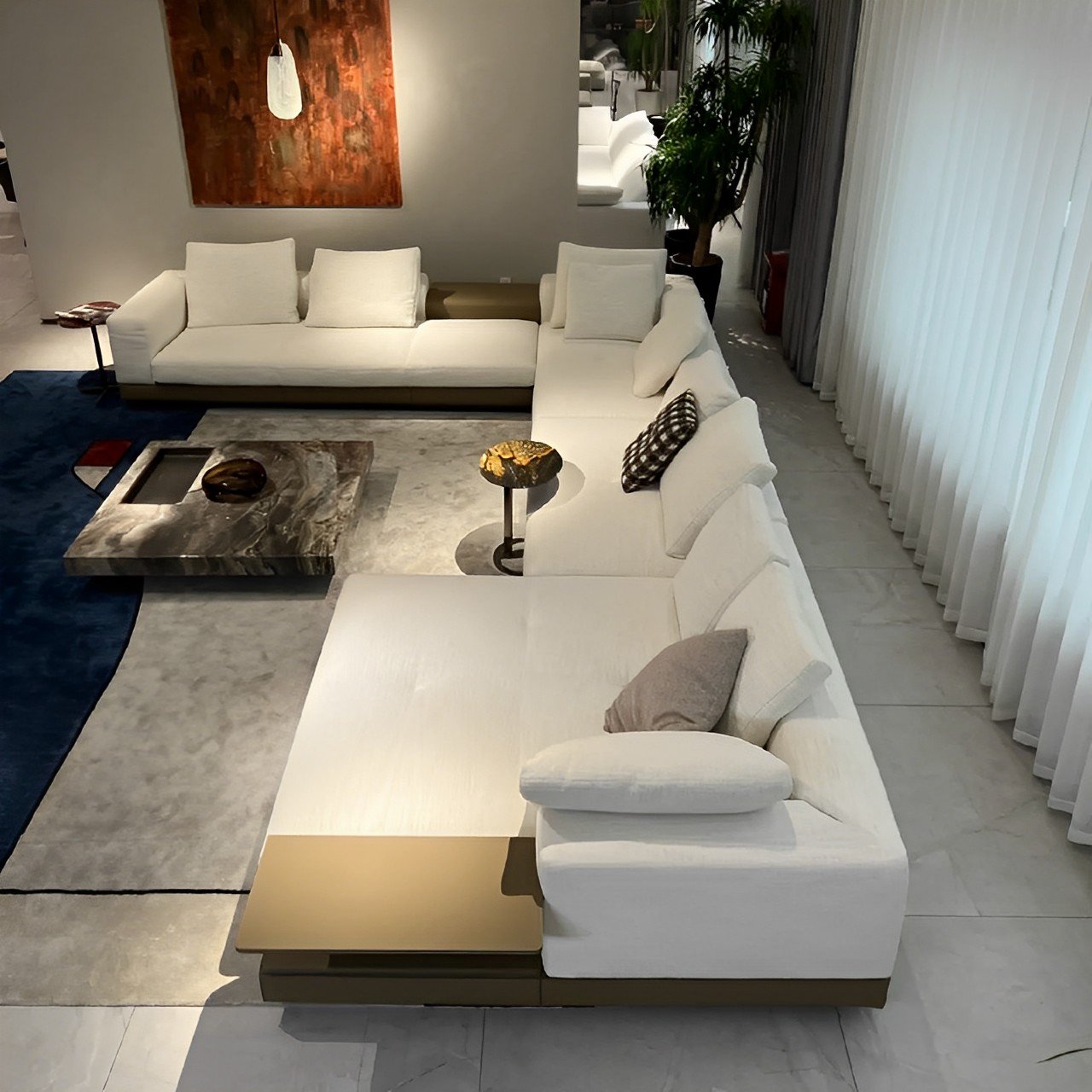 Italian design apartment sofa set furniture luxury modular couch modern design fabric corner living room sofas