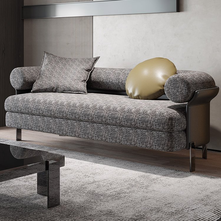 Minimalist simple technology fabric special-shaped high end italian living room set furniture modern 3 seat italian modern sofa