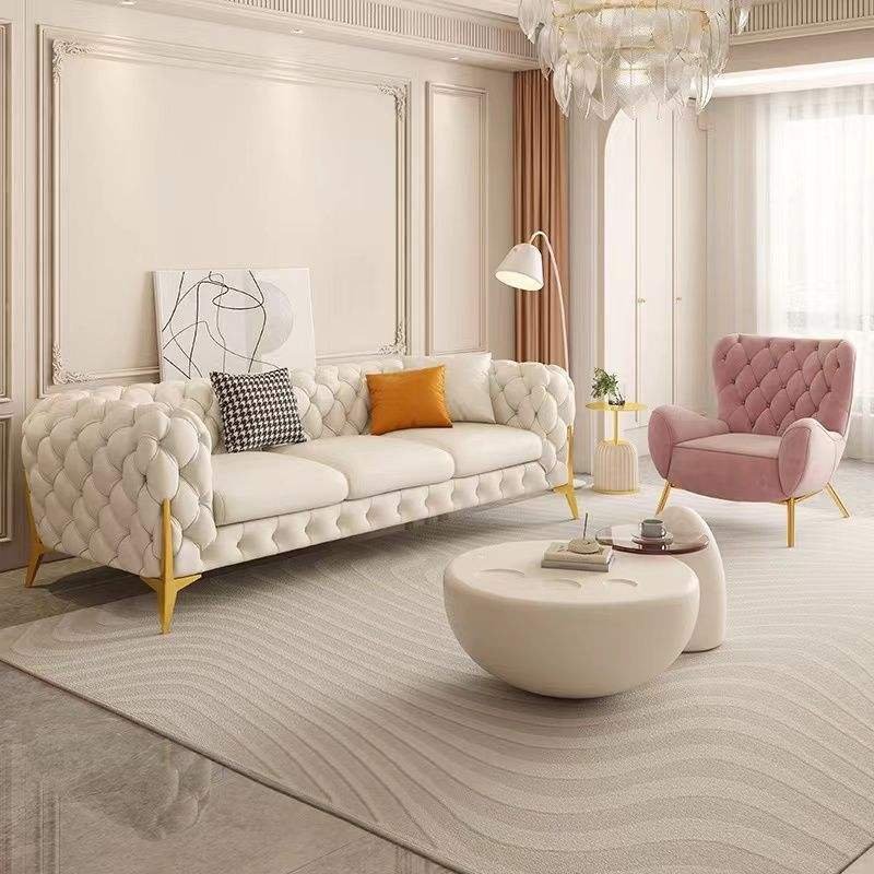 Modern Living Room Furniture Luxury Sofa Set Elegant Carved Living Room Sofa Set