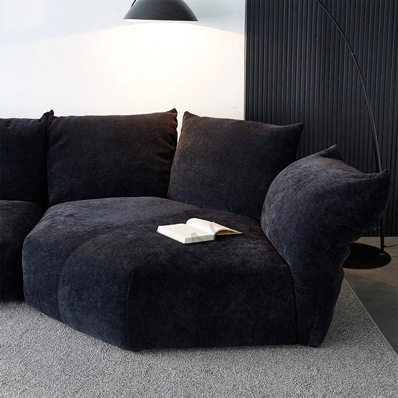 Large apartment villa living room arc multi-combination large seat deep petal sofa