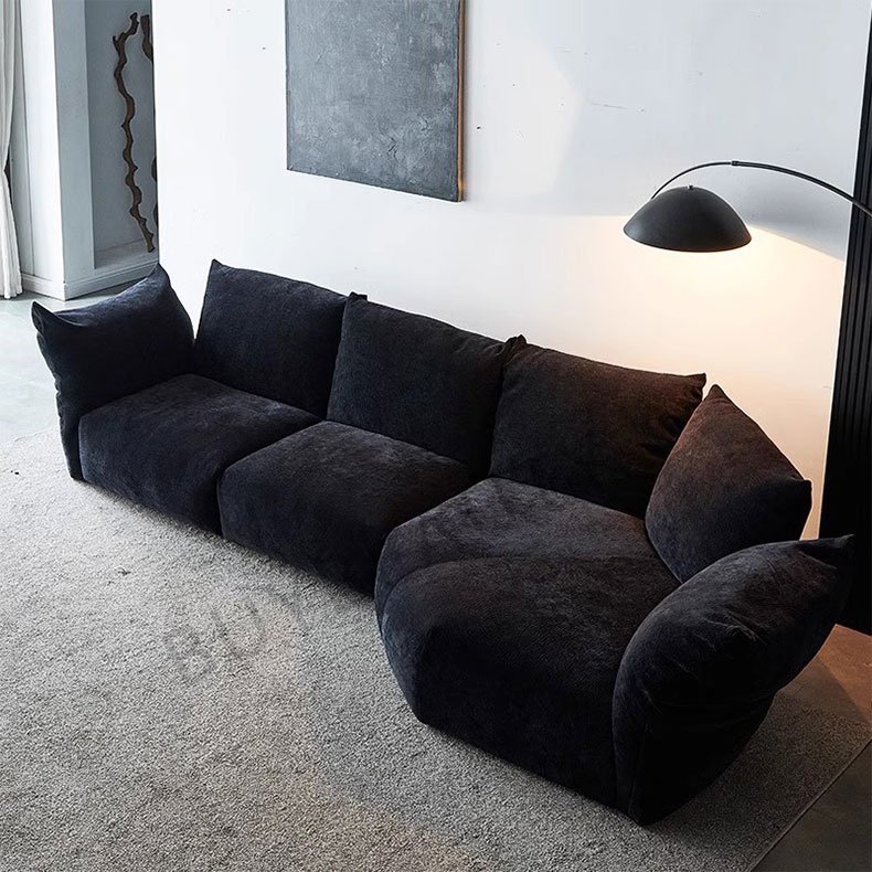 Large apartment villa living room arc multi-combination large seat deep petal sofa