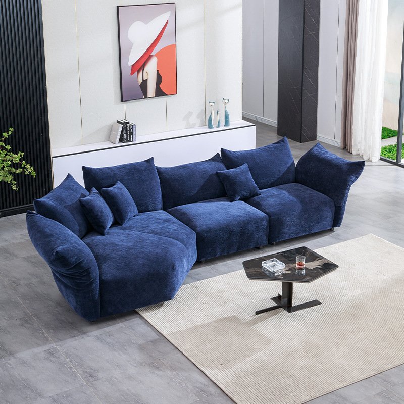 Large apartment villa living room arc multi-combination large seat deep petal sofa