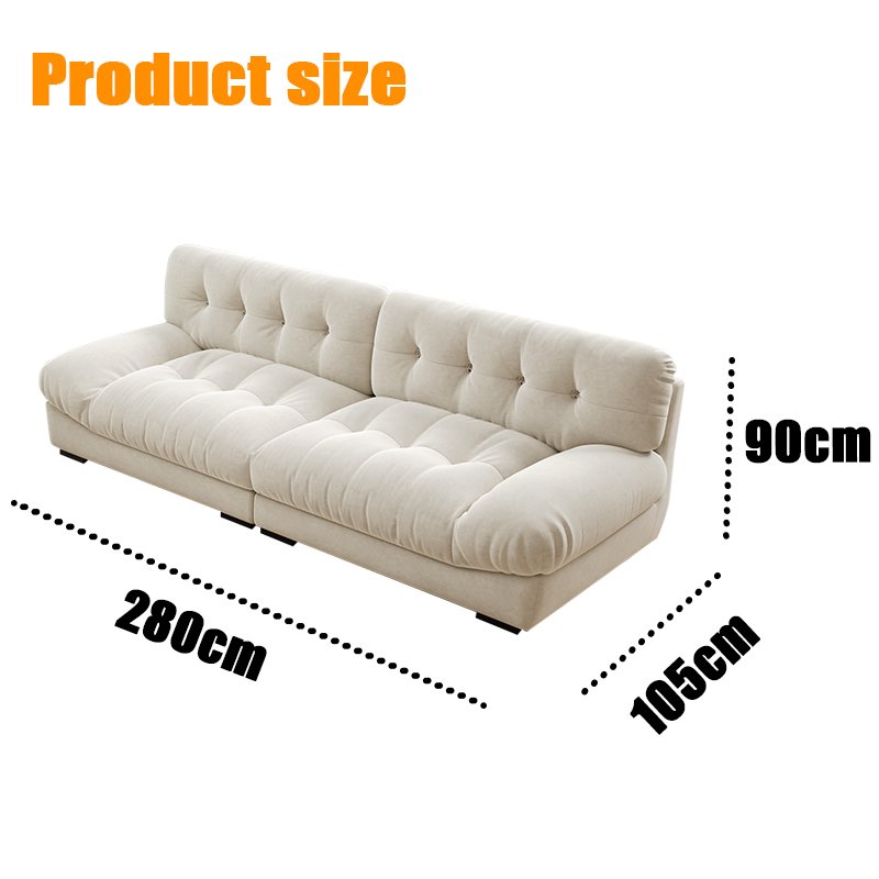 SUKE Vintage Single Double Triple Steel Teeth Sofa Creative Leisure Lambswool Fabric Living Room Sofa Home Hippo Sofa