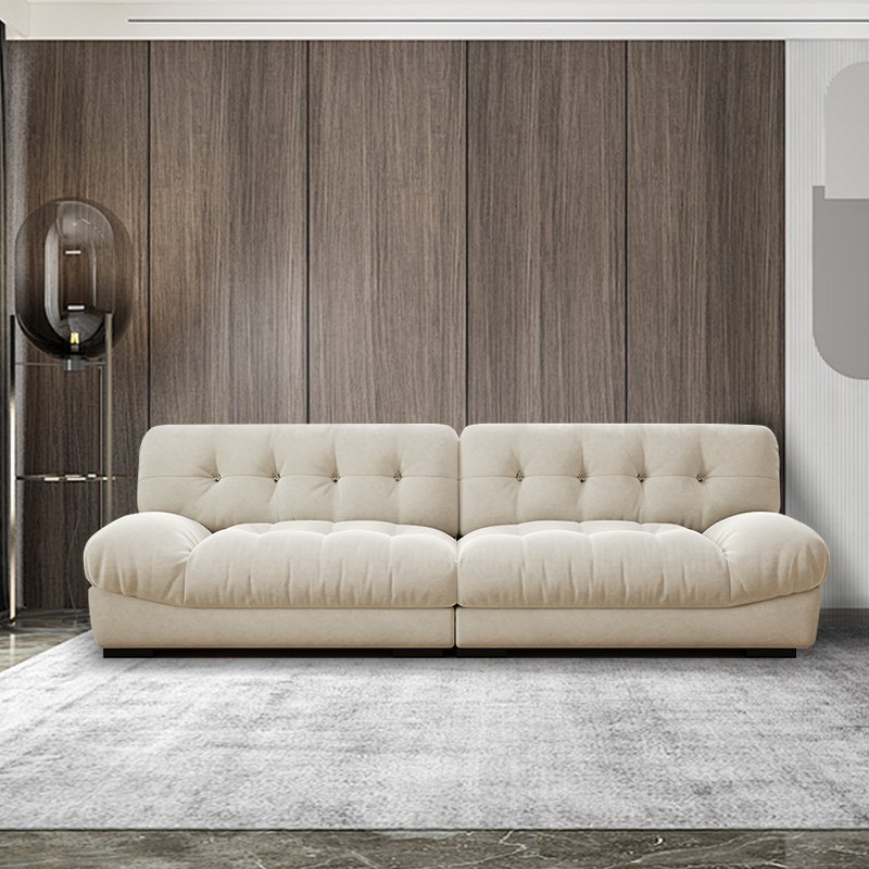 SUKE Vintage Single Double Triple Steel Teeth Sofa Creative Leisure Lambswool Fabric Living Room Sofa Home Hippo Sofa