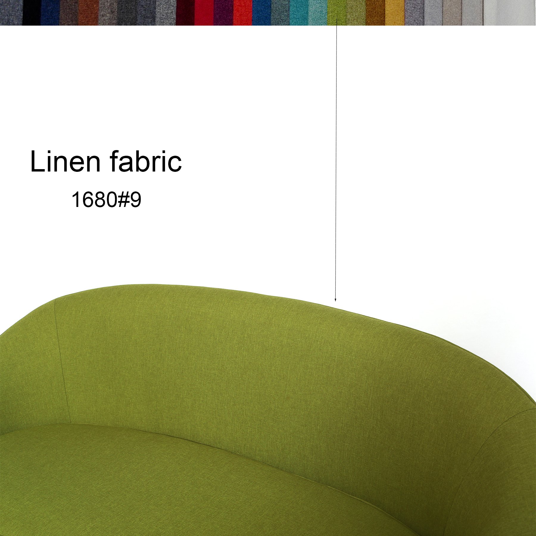 Laynsino European New Design 2 Seater Sofa Modern Simple Linen Fabric Living Room Furniture Sofas