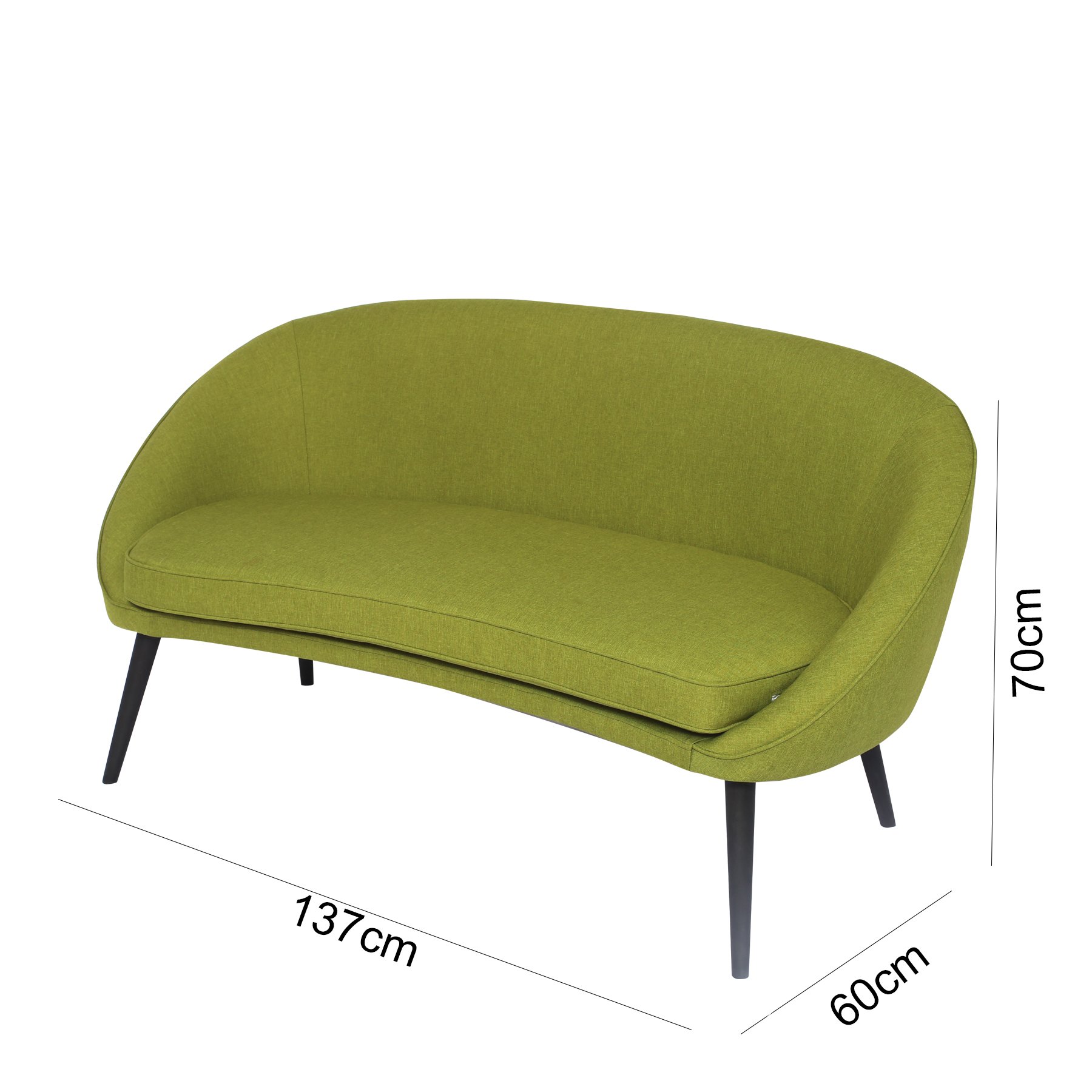 Laynsino European New Design 2 Seater Sofa Modern Simple Linen Fabric Living Room Furniture Sofas