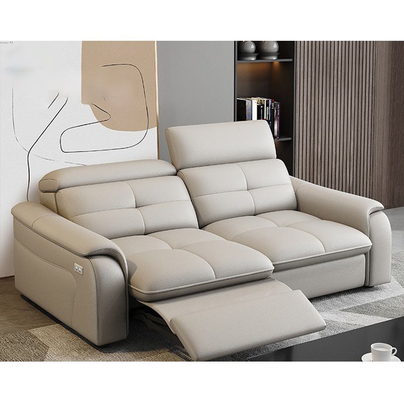 Customized 2024 New Modern Space Saving storage Real leather Reclining Italian leather Folding Multi purposes living room Sofas