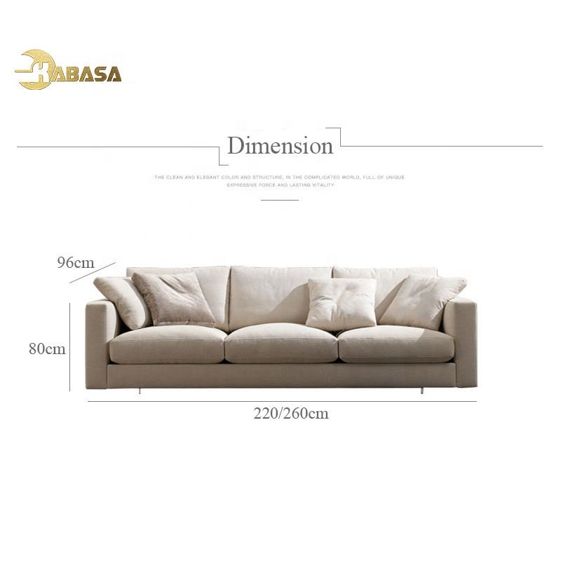 High Quality Ottoman Modular Sectional 4-Piece Reversible Chaise Feather Couch Extended Living Room Sofa