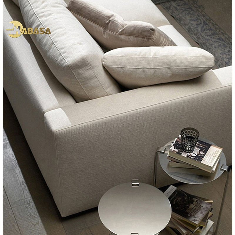 High Quality Ottoman Modular Sectional 4-Piece Reversible Chaise Feather Couch Extended Living Room Sofa