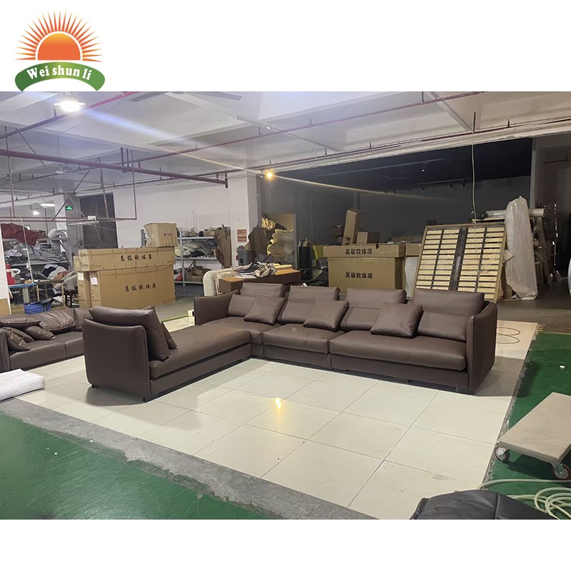 Hot modular 3 seater couch home furniture black leather sectional sofa modern couch L shape sofa set furniture living room sofas