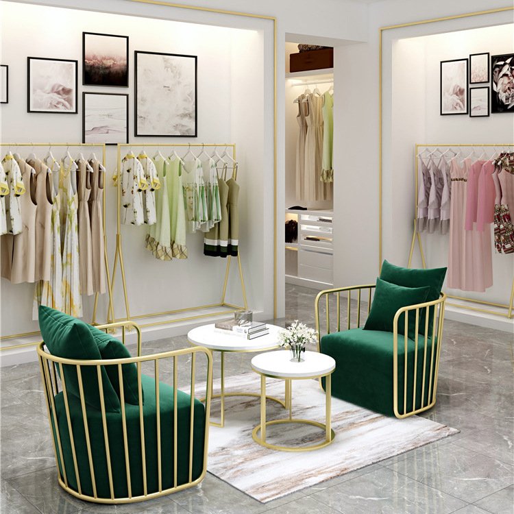 Modern Luxury Velvet Sofa Set Tufted Green Pink Multi-Color Reception Area Furniture Commercial Store Hotel Includes Tea Metal