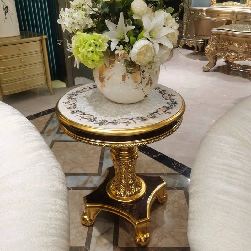 European style royal vintage classic sofa furniture luxury carved solid wood living room sofa
