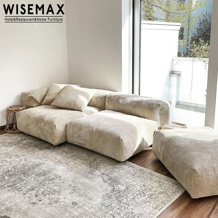 WISEMAX FURNITURE designer living room furniture sofas fabric couch modular sectionals floor sofa down feather lazy couch sofas