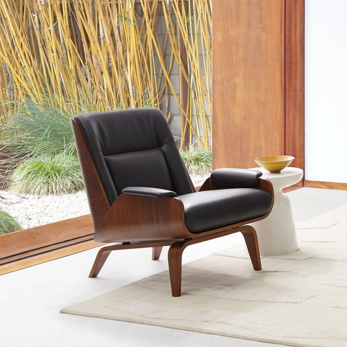 Cheap Nordic modern mid century leather living room sofa chair furniture lounge