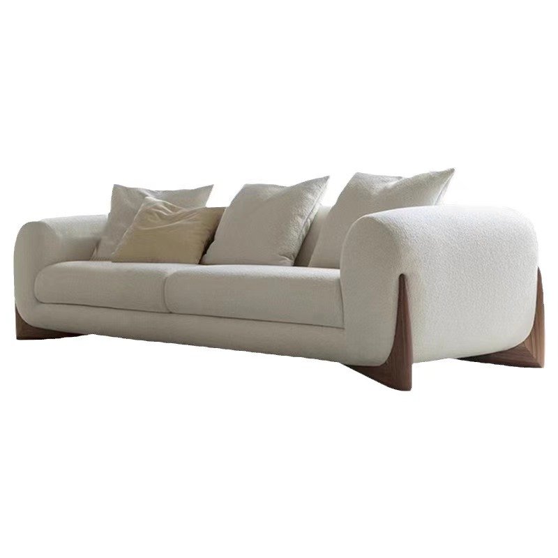 French Light Luxury Cream Style Fabrics Sofa Hotel Living Room Sofa Set Furniture velvet Home Minimalist Sofa