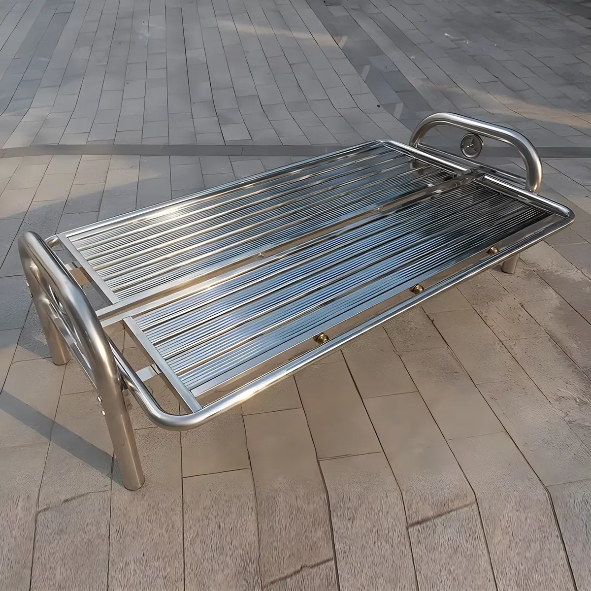 Popular Multifunctional Folding Stainless Steel sofa Bed Outdoor Stainless Steel sofa Chair
