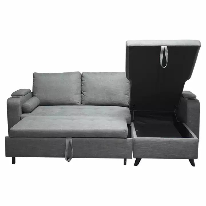 Wholesale Luxury sectional sofa couch corner sofa bed with storage living room sofa