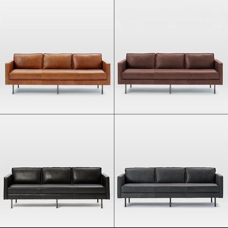 High Quality L Shape Modern Sectional 3 Seater Living Room Italian Style Luxury Genuine Leather Corner Sofa Set