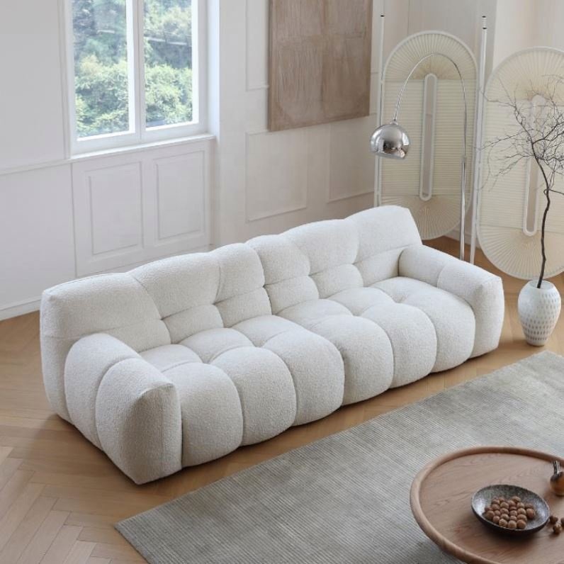 HJ HOME 3 seater beige interior design upholstery fabric sofa couch soffa canape settee living room sofas