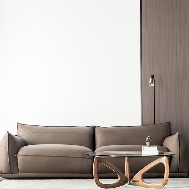 Top Quality luxury modern genuine leather sofa Living Room Sofa 3 Seaters Leather Sofa