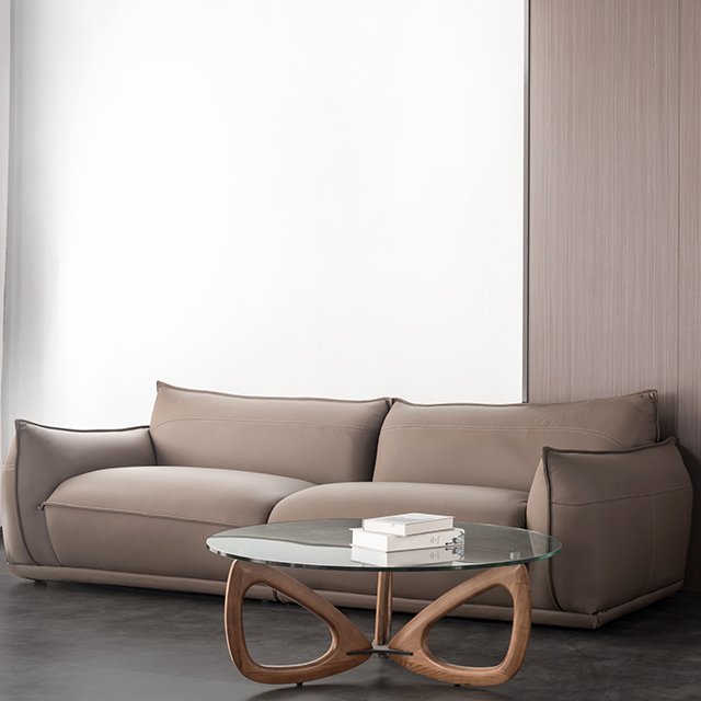 Top Quality luxury modern genuine leather sofa Living Room Sofa 3 Seaters Leather Sofa