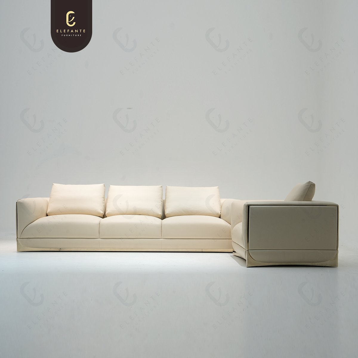 Italian Luxury Design Living Room Sofa Set Furniture Sectional Modern Elegant Home Couches 3 Seats Leather Corner Sofa