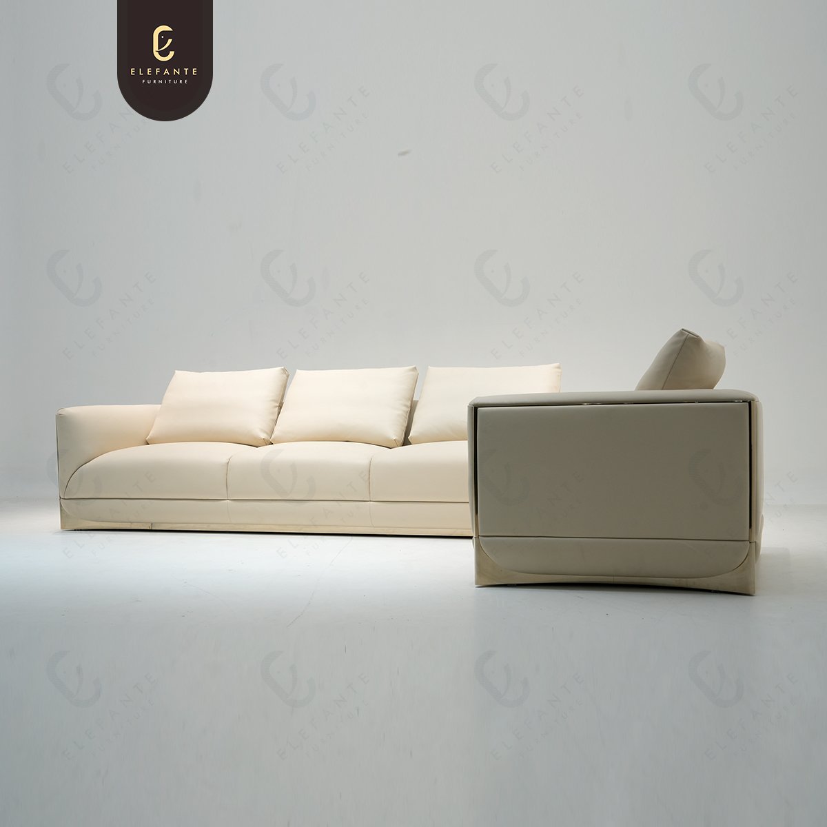Italian Luxury Design Living Room Sofa Set Furniture Sectional Modern Elegant Home Couches 3 Seats Leather Corner Sofa