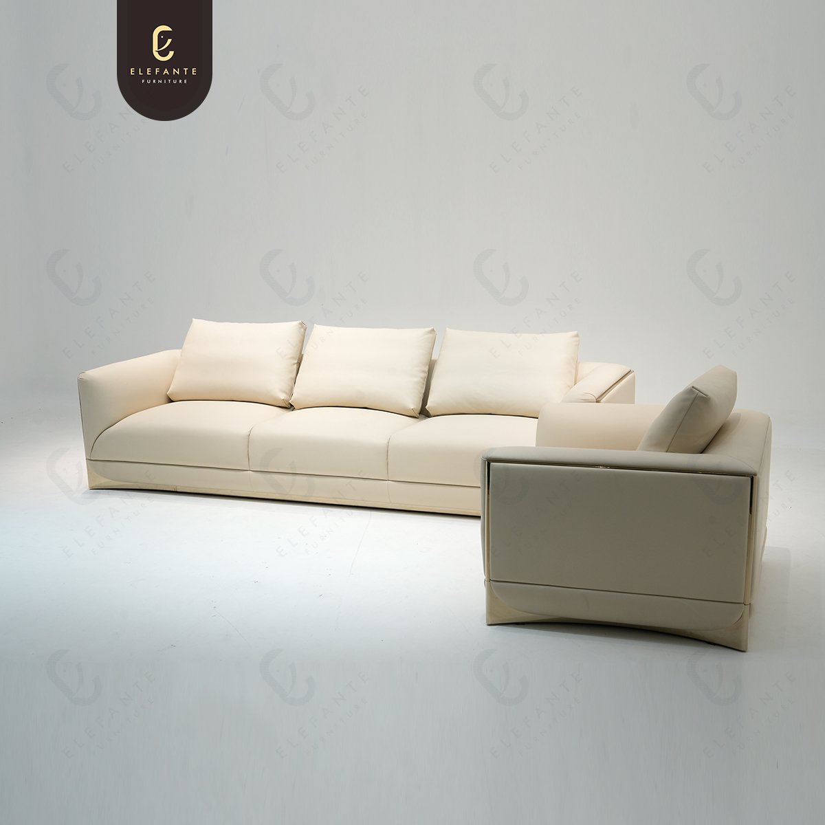 Italian Luxury Design Living Room Sofa Set Furniture Sectional Modern Elegant Home Couches 3 Seats Leather Corner Sofa