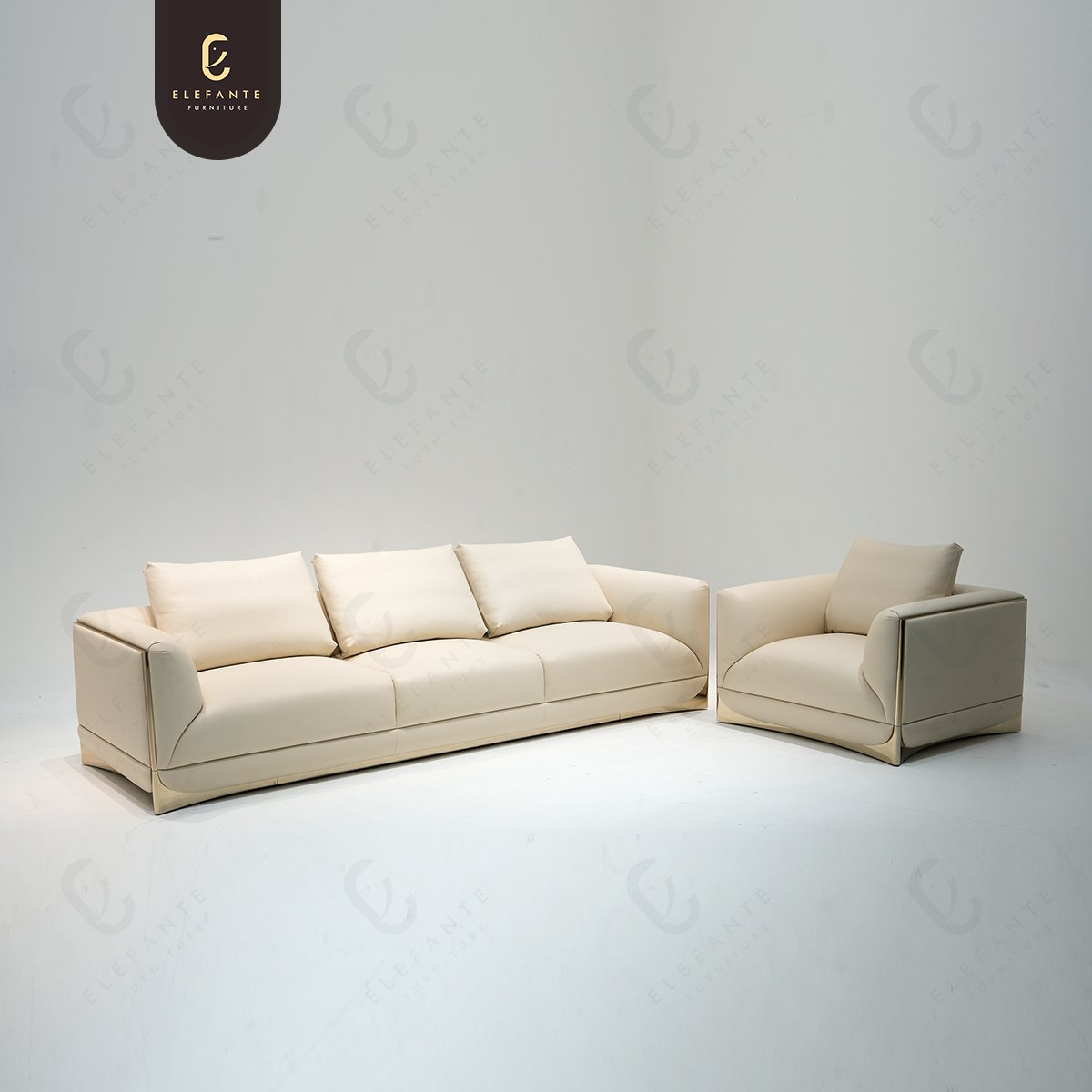 Italian Luxury Design Living Room Sofa Set Furniture Sectional Modern Elegant Home Couches 3 Seats Leather Corner Sofa