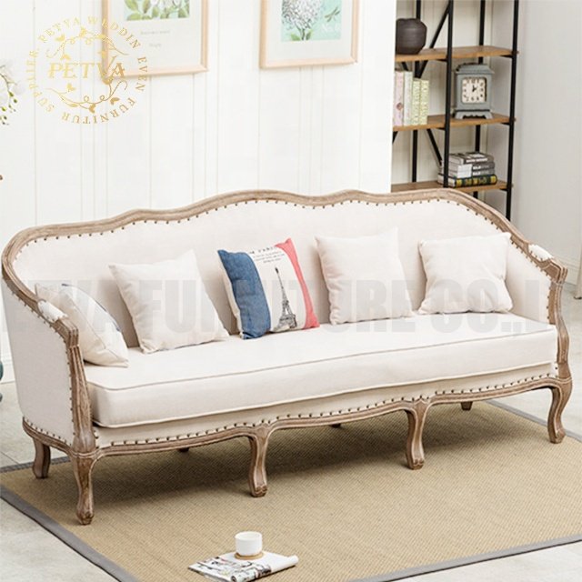 French linen white wedding living room sofas love seat sofa wedding for event used