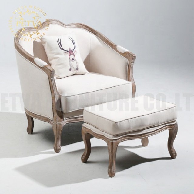 French linen white wedding living room sofas love seat sofa wedding for event used