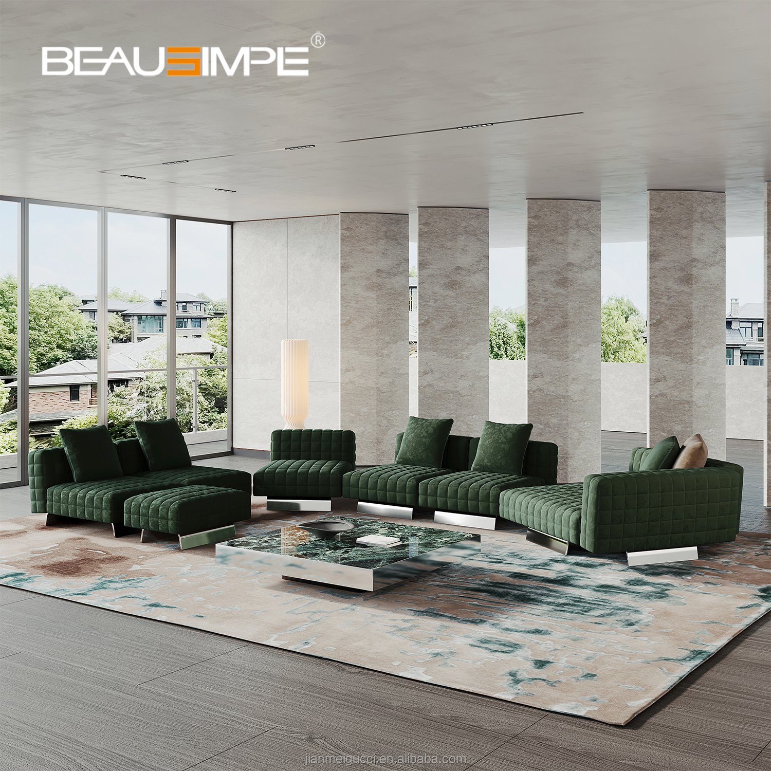 Living Room Furniture Couches L Sofa Italian Frosted Leather Modular Modern Couch Sectional Fabric Cover New Model Sofas Set