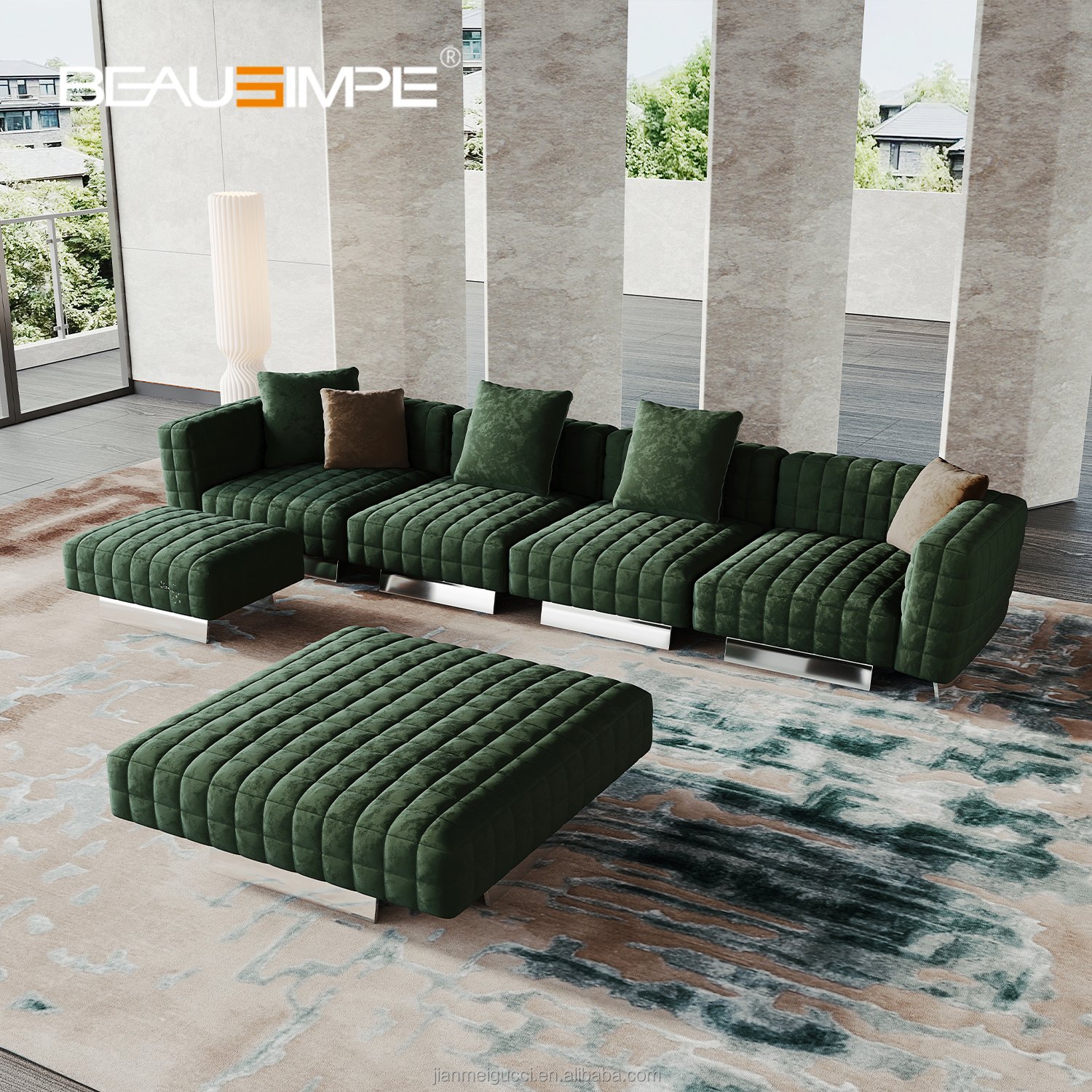 Living Room Furniture Couches L Sofa Italian Frosted Leather Modular Modern Couch Sectional Fabric Cover New Model Sofas Set