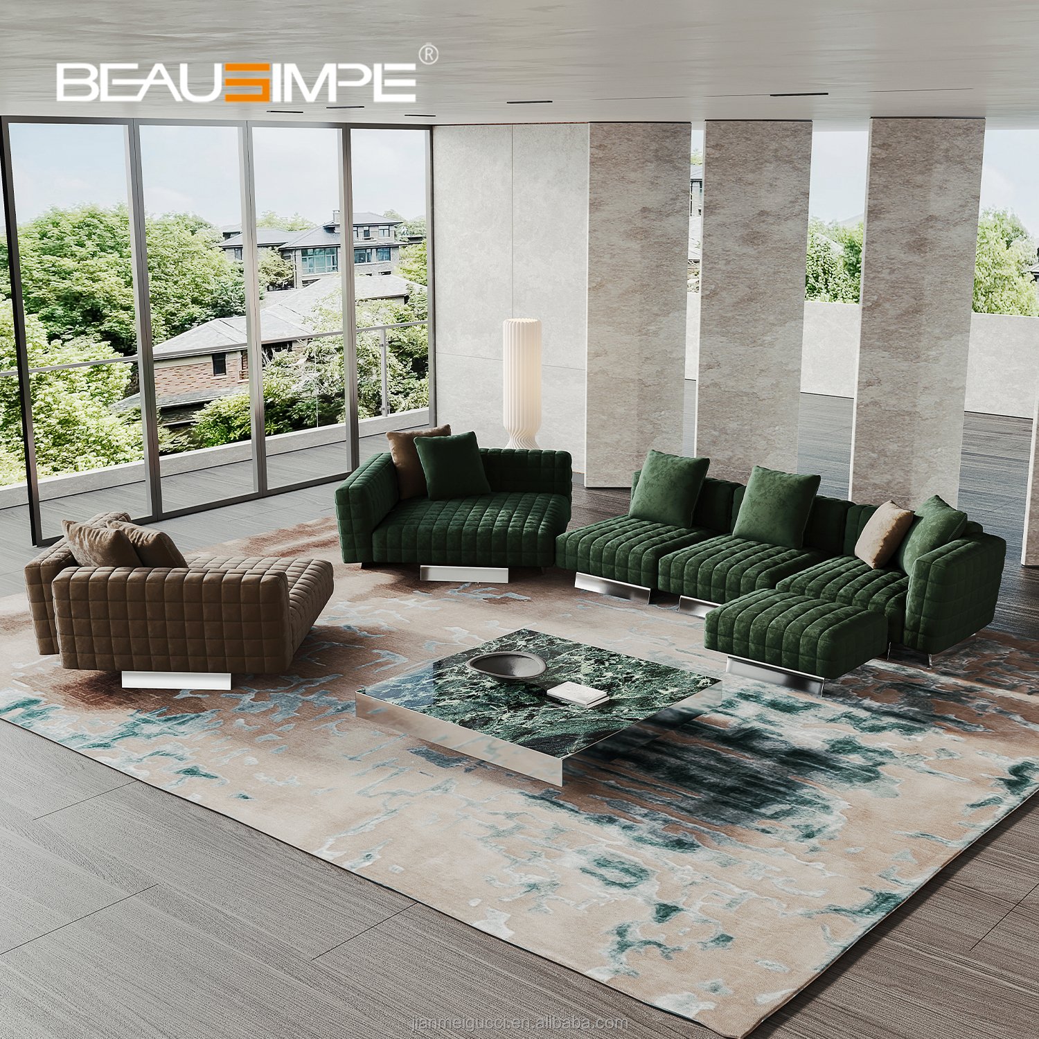 Living Room Furniture Couches L Sofa Italian Frosted Leather Modular Modern Couch Sectional Fabric Cover New Model Sofas Set