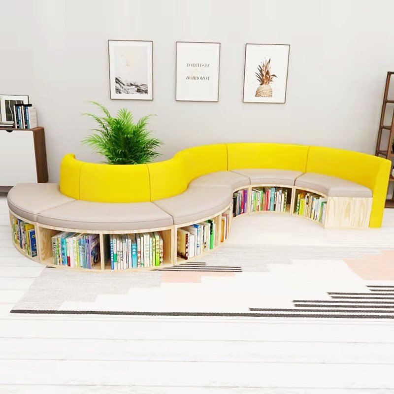 Chiquitos School library office rest area stool bookshelf area special-shaped Daycare Childcare Center combined sofa