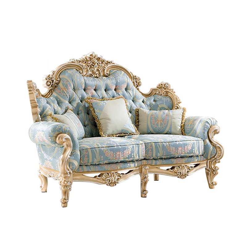 French style sectional sofa set furniture designs antique luxury solid wood 1+2+3 living room sofas